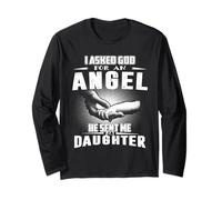 I Asked God for an Angel He Sent Me My Daughter Mothers Day Manche Longue