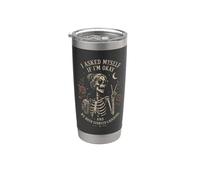 I Asked Myself If I'm Okay Skeleton Humour Gobelet isotherme en acier inoxydable double paroi