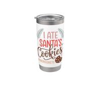 I Ate Santas Cookies No Regrets Funny Christmas Gobelet isotherme en acier inoxydable double paroi