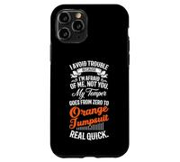 I Avoid Trouble Because I'm Afraid of Me Not You Humour Funny Coque pour iPhone 11 Pro