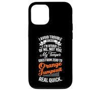 I Avoid Trouble Because I'm Afraid of Me Not You Humour Funny Coque pour iPhone 12/12 Pro
