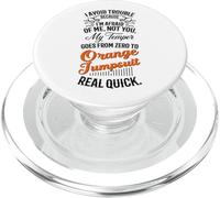 I Avoid Trouble Because I'm Afraid of Me Not You Humour Funny PopSockets PopGrip pour MagSafe
