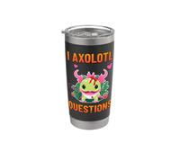 I Axolotl Questions Mangeur de fraises Penser aux collations Gobelet isotherme en acier inoxydable double paroi