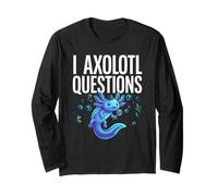 I Axolotl Questions Mignon Axolotl Clever Pun Detective Design Manche Longue