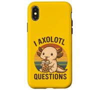 I Axolotl Questions Retro Sunset Bubble Milk Tea Lover Kids Coque pour iPhone X/XS
