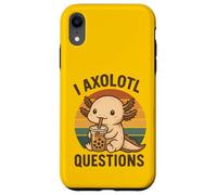 I Axolotl Questions Retro Sunset Bubble Milk Tea Lover Kids Coque pour iPhone XR