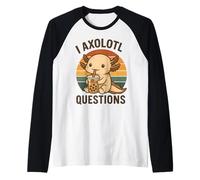 I Axolotl Questions Retro Sunset Bubble Milk Tea Lover Kids Manche Raglan
