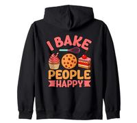 I Bake People Happy Cupcake Cookie Joy Sweat à Capuche
