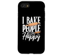 I Bake People Happy Kitchen Lover Funny Baking Pun Bakery Coque pour iPhone SE (2020) / 7/8