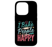 I Bake People Happy Pastry Chef Cake Cookie Bake Happy Bake Coque pour iPhone 14 Pro