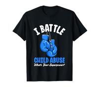 I Battle Child Abuse Purple Ribbon Prévention de la maltraitance Infantile T-Shirt