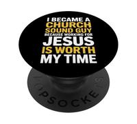 I Became A Church Sound Guy Ingénieur Audio PopSockets PopGrip Adhésif