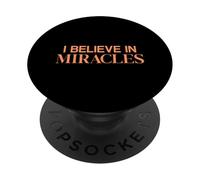 I Believe in Miracles Faith Chrétienne Jésus Culte Religion PopSockets PopGrip Adhésif