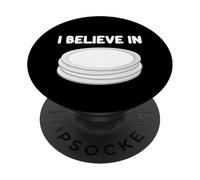 I Believe in Plates Support à Vaisselle Rond PopSockets PopGrip Adhésif