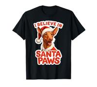 I Believe in Santa Paws Azawakh Chien Maman Papa Owner Noël T-Shirt