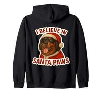 I Believe in Santa Paws Chien Mastiff Tibétain Merry Christmas Sweat à Capuche