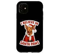 I Believe in Santa Paws Cirnecho dell'Etna Chapeau de Noël pour Chien Coque pour iPhone 11