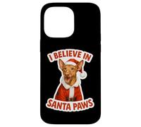 I Believe in Santa Paws Cirnecho dell'Etna Chapeau de Noël pour Chien Coque pour iPhone 14 Pro Max