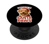 I Believe in Santa Paws Glen of Imaal Terrier Chien Noël PopSockets PopGrip Adhésif