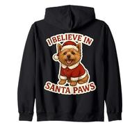 I Believe in Santa Paws Norwich Terrier Chien Merry Christmas Sweat à Capuche