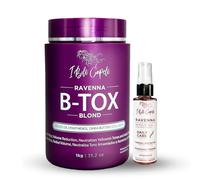 I Belli Capelli Ravenna Kit B-tox Blond Mask et Huile Réparatrice - Combo Professionnel de Lissage et de Soin Quotidien pour Cheveux Blonds