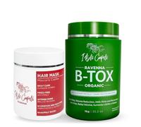 I Belli Capelli Ravenna - Kit de Lissage Capillaire - B-tox Organique & Masque à l’Aloe Vera - Anti-Frizz, Hydratation Intense & Brillance - Traitement Capillaire Sans Formol pour Tous Types de Cheveu