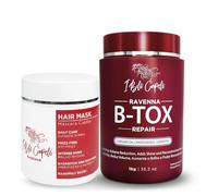 I Belli Capelli Ravenna - Kit de Lissage Capillaire - B-tox Réparateur & Masque à l’Aloe Vera - Anti-Frizz, Hydratation Intense & Brillance - Traitement Capillaire Sans Formol pour Tous Types de Cheve