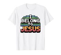 I Belong to Jesus T-Shirt Graphique avec Valeur, Homme, Blanc, S
