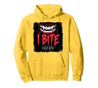 I Bite Not Friendly Ne touchez Pas de féroces Crocs d'avertissement Sweat à Capuche, Unisexe pour Adultes, Citron, L