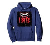 I Bite Not Friendly Ne touchez Pas de féroces Crocs d'avertissement Sweat à Capuche, Unisexe pour Adultes, Bleu Marine, XL