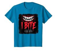 I Bite Not Friendly Ne touchez Pas de féroces Crocs d'avertissement T-Shirt, Enfant, Saphir, 3 Ans