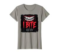 I Bite Not Friendly Ne touchez Pas de féroces Crocs d'avertissement T-Shirt, Femme, Ardoise, XXL