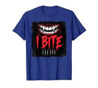 I Bite Not Friendly Ne touchez Pas de féroces Crocs d'avertissement T-Shirt, Homme, Bleu Royal, S