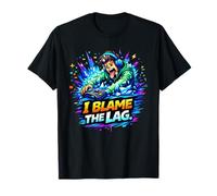 I Blame The Lag - Funny Gamer Freeze Rage Design T-Shirt