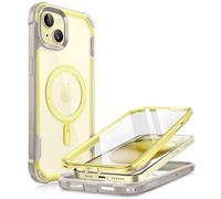 i-Blason Ares Coque pour iPhone 15/iPhone 14/iPhone 13 [6,1''] Compatible avec MagSafe [Protection d'écran intégrée] Coque de Protection intégrale Antichoc Transparente (Jaune)