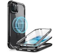 i-Blason AresMag Coque pour iPhone 15/iPhone 14/iPhone 13 [6,1", Compatible avec MagSafe, Coque intégrale Antichoc avec Protecteur d'écran intégré (Noir)