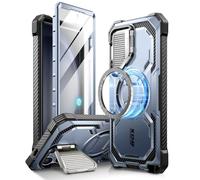 i-Blason Armorbox - Coque MagSafe pour Samsung Galaxy S24 Ultra avec Protection d'écran et béquille pour S24 Ultra, Bleu
