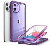 i-Blason Coque iPhone 12 / iPhone 12 Pro 5G (2020) 6,1'' [Série Ares] Protection Intégrale Bumper Antichoc Dos Transparent avec Protecteur d'écran Intégré (Violet)