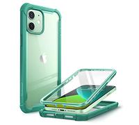 i-Blason Coque iPhone 12 Mini 5G (2020) 5,4'' [Série Ares] Protection Intégrale Bumper Antichoc Dos Transparent avec Protecteur d'écran Intégré (Vert Menthe)
