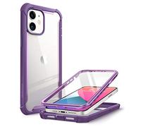 i-Blason Coque iPhone 12 Mini 5G (2020) 5,4'' [Série Ares] Protection Intégrale Bumper Antichoc Dos Transparent avec Protecteur d'écran Intégré (Violet)
