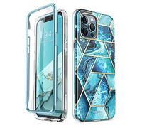 i-Blason Coque iPhone 12 Pro Max 5G (2020) 6,7 Pouces [Série Cosmo] Protection 360 Etui Brillant Bumper Antichoc avec Protecteur d'écran Intégré (Océan)