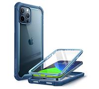 i-Blason Coque iPhone 12 Pro Max 5G (2020) 6,7'' [Série Ares] Protection Intégrale Bumper Antichoc Dos Transparent avec Protecteur d'écran Intégré (Bleu)