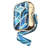 i-Blason Coque pour AirPods 2 / AirPods 1, Étui de Protection 360° [Cosmo] Housse Motif Paillette Style Élégant (Océan Bleu)