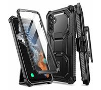 i-Blason Coque pour Samsung Galaxy A54 Intégrale avec Protecteur d'Ecran Intégré [Empreintes Digitales Compatible] Protection Antichoc pour Samsung A54 avec Support Béquille & Etui Ceinture, Noir