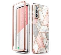 i-Blason Coque pour Samsung Galaxy S21 5G, Design Motif Glitter Protection Antichoc Anti-rayure [Cosmo] SANS Film Protection d'Ecran (Marbre)