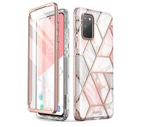 i-Blason Coque Samsung Galaxy S20 FE 2020, avec Protecteur d'Ecran Intégré Protection Intégrale Design Motif Chic Glitter Bumper Antichoc [Cosmo] Housse 360 Complète (Marbre Rose)