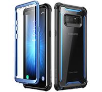 i-Blason Coque Samsung Note 8, Coque Intégrale Transparente Bumper Série Ares avec Film Protecteur d'écran Intégré pour Samsung Galaxy Note 8 2017, Noir/Bleu
