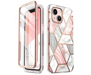 i-Blason Cosmo Coque de Protection à Paillettes pour iPhone 13 Mini (5,4'') avec Film de Protection d'écran 2021 (marbre)