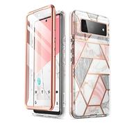 i-Blason Cosmo Series Coque de Protection pour Google Pixel 6A (2022), marbre Rose