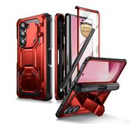 I-Blason pour Samsung Galaxy Z Fold 6 Etui avec porte-stylo S. Protecteur et support d'ecran en verre trempe integre] Etui de telephone de protec